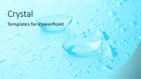  Presentation with blue drops - Slide deck featuring lenses and drops of solution background and a cool aqua colored foreground