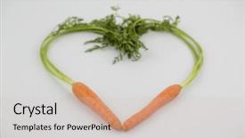  Presentation with lent - Cool new presentation design with lent days - fresh carrots in a heart backdrop and a soft green colored foreground