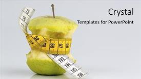  Presentation with lent - Audience pleasing presentation theme consisting of lent free - apple with measuring tape backdrop and a light gray colored foreground