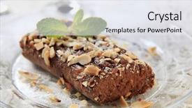 Presentation with water farming almonds - Amazing PPT layouts having lenten - chocolate cake with almonds backdrop and a  colored foreground