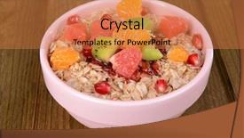  Presentation with fruit - Slide set with lenten - delicious oatmeal with fruit background and a coral colored foreground