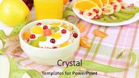 Presentation with fruit - Amazing slide deck having lenten - delicious oatmeal with fruit backdrop and a blonde colored foreground