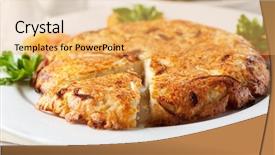  Presentation with cereal - PPT theme having lenten - vegetarian food - cereal pie background and a yellow colored foreground