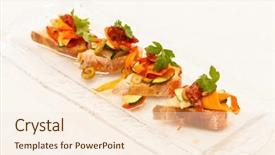  Presentation with vegetables coconut - PPT theme having lenten season - toast with vegetables background and a lemonade colored foreground