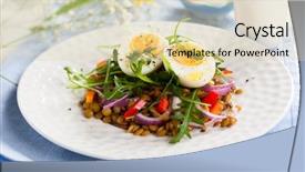  Presentation with eggs egg carton egg box - Slide set featuring lentil eggs and red pepper background and a  colored foreground