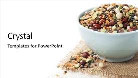  Presentation with chickpea plant - Presentation theme having lentil green peas and chickpea background and a white colored foreground