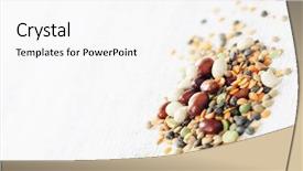  Presentation with chickpea - Presentation theme having lentil green peas and chickpea background and a white colored foreground