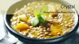  Presentation with carrots - Slides having lentil soup the lentils background and a yellow colored foreground