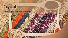  Presentation with black soybean - Colorful PPT theme enhanced with lentils beans peas soybean backdrop and a coral colored foreground
