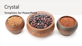  Presentation with sitting teddy bear isolated - PPT theme featuring lentils isolated on white background background and a light gray colored foreground