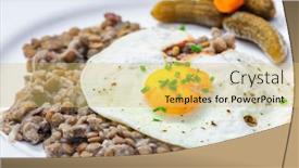  Presentation with lentils - Beautiful theme featuring lentils-with-fried-egg backdrop and a yellow colored foreground