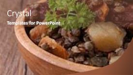  Presentation with lentils - Audience pleasing PPT layouts consisting of lentils-with-vegetables-and-sausage backdrop and a tawny brown colored foreground