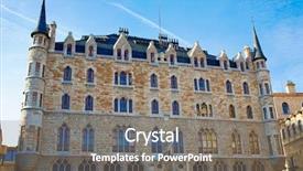  Presentation with architect - Theme having leon by antoni gaudi background and a gray colored foreground