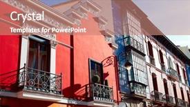  Presentation with street - Presentation design with leon calle ancha street neat background and a  colored foreground