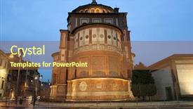  Presentation with santa - Colorful PPT theme enhanced with leonardo da vinci last supper backdrop and a tawny brown colored foreground