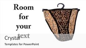  Presentation with 3d printing print concept metallic - Audience pleasing presentation theme consisting of leopard print thong panties isolated backdrop and a white colored foreground