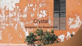  Presentation with wall mart - PPT theme with leprosy - wall background and a coral colored foreground