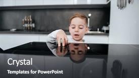  Presentation with how to save waster in current situation - PPT theme featuring les accidents domestique pour l enfants - image of dangerous situation background and a dark gray colored foreground