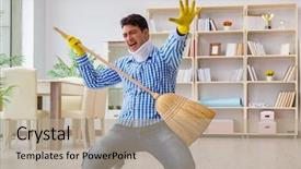  Presentation with housekeeping - Amazing presentation design having  backdrop and a  colored foreground