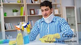  Presentation with housekeeping - PPT theme consisting of  background and a  colored foreground