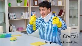  Presentation with housekeeping - Colorful PPT theme enhanced with  backdrop and a  colored foreground