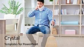  Presentation with housekeeping - Presentation theme featuring  background and a  colored foreground