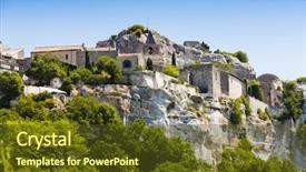  Presentation with france - Presentation enhanced with les baux de-provence provence background and a tawny brown colored foreground