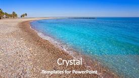  Presentation with cases - Presentation design consisting of les cases playa beach background and a coral colored foreground