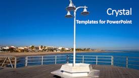  Presentation with cases - Cool new slide set with les cases playa beach backdrop and a ocean colored foreground