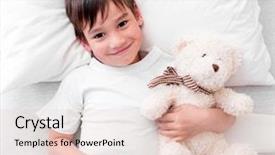  Presentation with teddy bear - Cool new presentation with les danger de la maison - toddler boy sleeping on his backdrop and a lemonade colored foreground