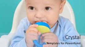  Presentation with dog baby cute child - Beautiful PPT theme featuring les danger de la maison pour l enfants - cute little baby with nibbler backdrop and a  colored foreground