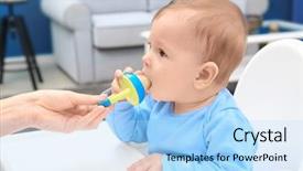  Presentation with mother feeding baby breast milk - Colorful PPT layouts enhanced with les danger de la maison pour l enfants - mother feeding cute little baby backdrop and a  colored foreground