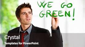  Presentation with green screen - Slides enhanced with renewable energy - man writing a green concept background and a wine colored foreground