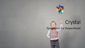  Presentation with energy consumption in cement industry - Theme featuring les energie eolienne - adorable boy with windmill background and a light gray colored foreground