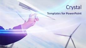  Presentation with paper boat children play - Beautiful slides featuring les energie eolienne - boys hand throwing paper plane backdrop and a sky blue colored foreground