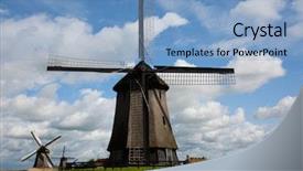  Presentation with dutch bank - PPT theme having les energie eolienne - dutch windmills at schermerhorn background and a  colored foreground