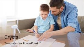  Presentation with childhood - Beautiful theme featuring les energie eolienne - family childhood fatherhood and people backdrop and a coral colored foreground