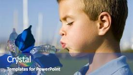  Presentation with pinwheel - Amazing slides having les energie eolienne - little boy blowing backdrop and a ocean colored foreground