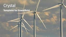 Presentation with wind turbines - Colorful PPT layouts enhanced with les energie eolienne - many modern wind turbines spinning backdrop and a gray colored foreground