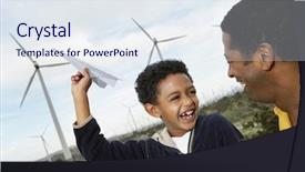  Presentation with father son and looking - Cool new PPT layouts with les energie eolienne - mature man looking at son backdrop and a  colored foreground