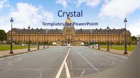  Presentation with paris france - Amazing presentation design having les invalides facade in paris backdrop and a light blue colored foreground