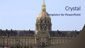  Presentation with paris france - PPT layouts with hospitaal - les invalidesmuseum where napoleon tomb background and a sky blue colored foreground