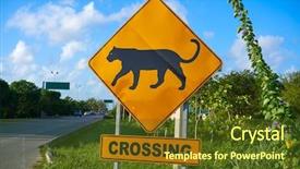  Presentation with maya - Cool new presentation with les symbole de dangereux - road sign panther crossing backdrop and a  colored foreground