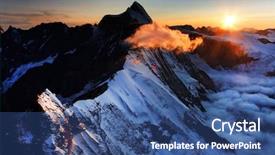  Presentation with children hospitals colours - PPT theme having les symbole de dangereux - sunset colours in the pennine background and a ocean colored foreground