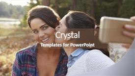  Presentation with couple kiss - Slide deck featuring lesbian couple in the countryside background and a tawny brown colored foreground