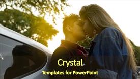  Presentation with car - Beautiful slides featuring lesbian couple kissing in car backdrop and a wine colored foreground