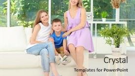  Presentation with mothers - Cool new slides with lesbian mothers with foster son backdrop and a  colored foreground