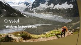  Presentation with europe - PPT theme consisting of leschaux glacier haute savoie france background and a  colored foreground