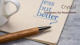  Presentation with napkin - Presentation featuring less-but-better-simplicity background and a lemonade colored foreground