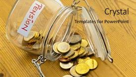  Presentation with pension - Audience pleasing presentation theme consisting of less poverty in retirement pension backdrop and a yellow colored foreground